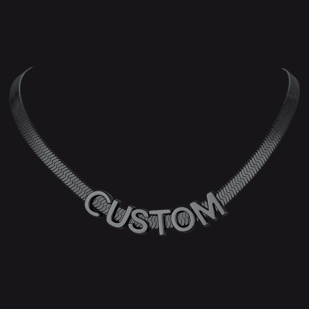 5mm Personalized Name Choker Chain Necklace for