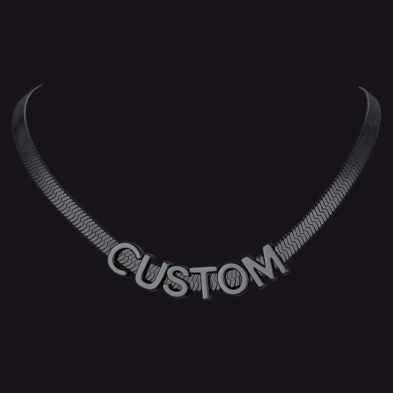 5mm Personalized Name Choker Chain Necklace for