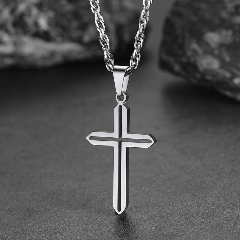 Minimalist Simple Cross Necklace for