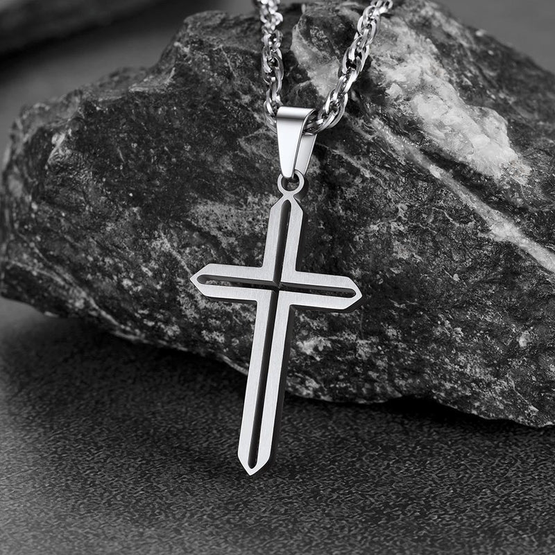 Minimalist Simple Cross Necklace for