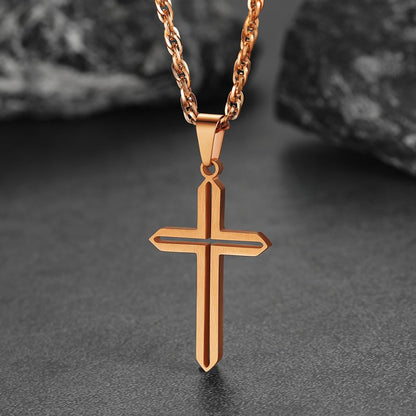 Minimalist Simple Cross Necklace for
