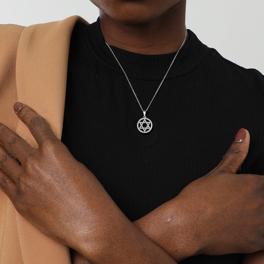 Jewish Star of David Pendant Necklace for