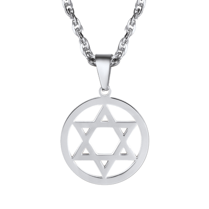 Jewish Star of David Pendant Necklace for