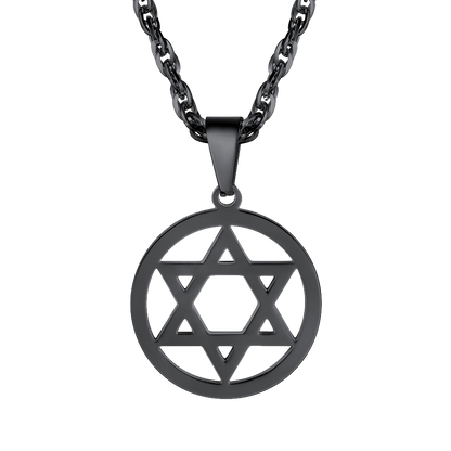 Jewish Star of David Pendant Necklace for