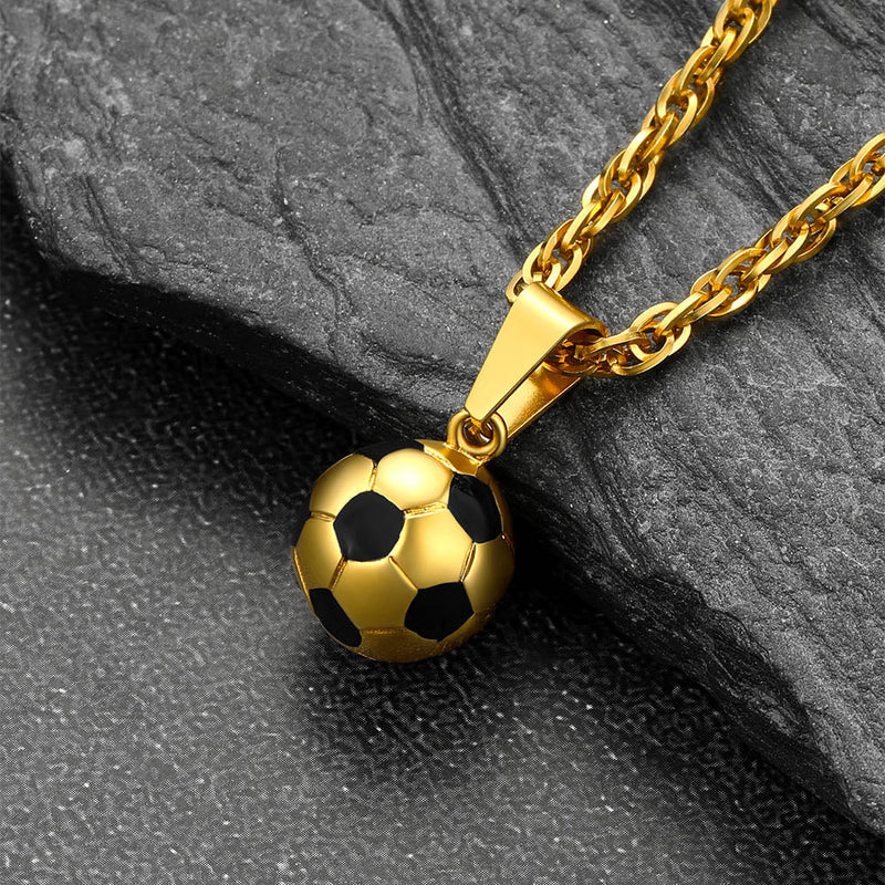 Soccer Football Necklace Lucky Charm for Ball Fans