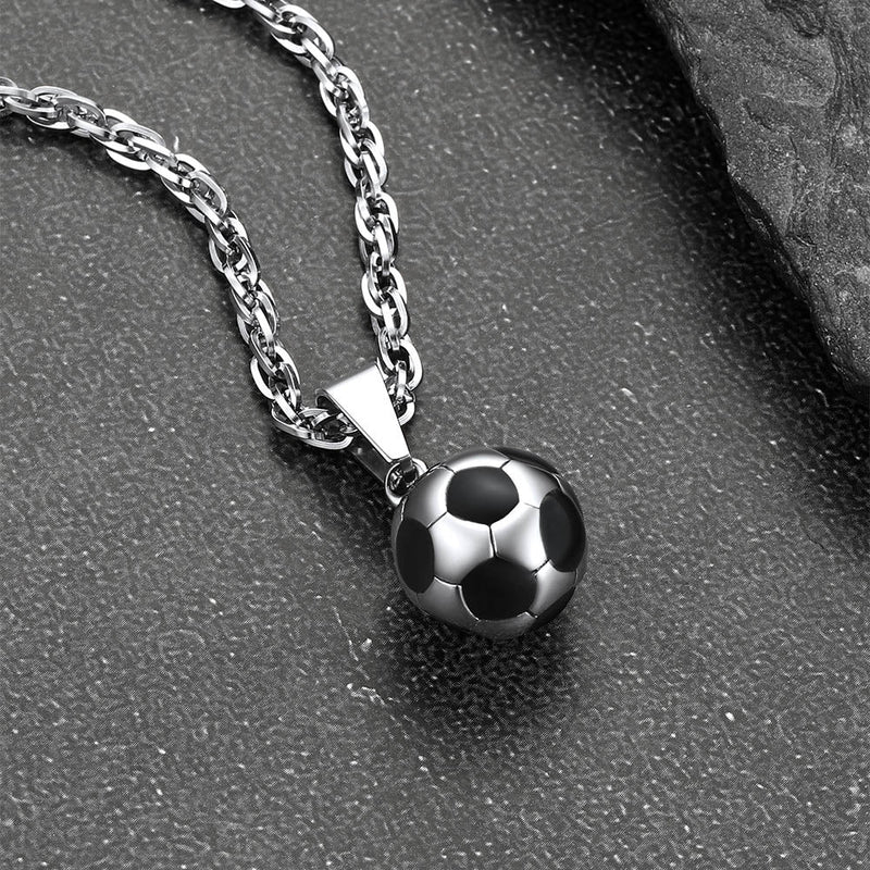Soccer Football Necklace Lucky Charm for Ball Fans