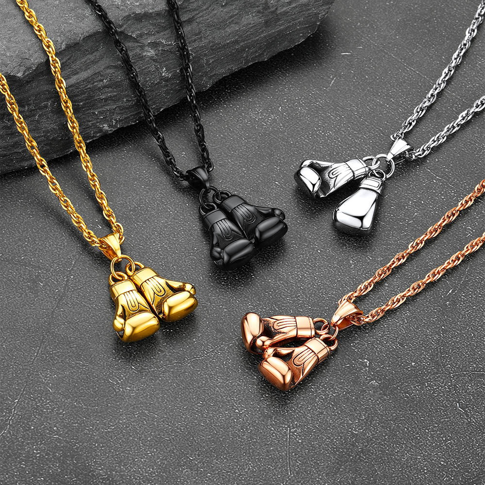Boxing Gloves Pendant Bodybuilding Pendant Necklace for