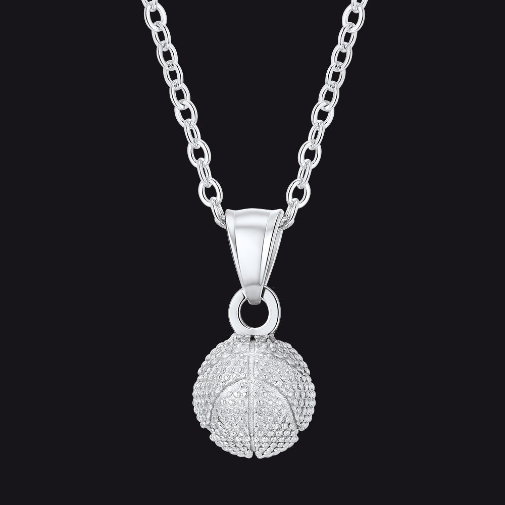 Basketball Necklace Sports Pendants for Ball Fans