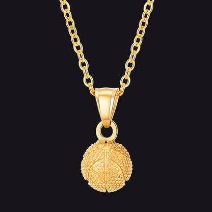 Basketball Necklace Sports Pendants for Ball Fans
