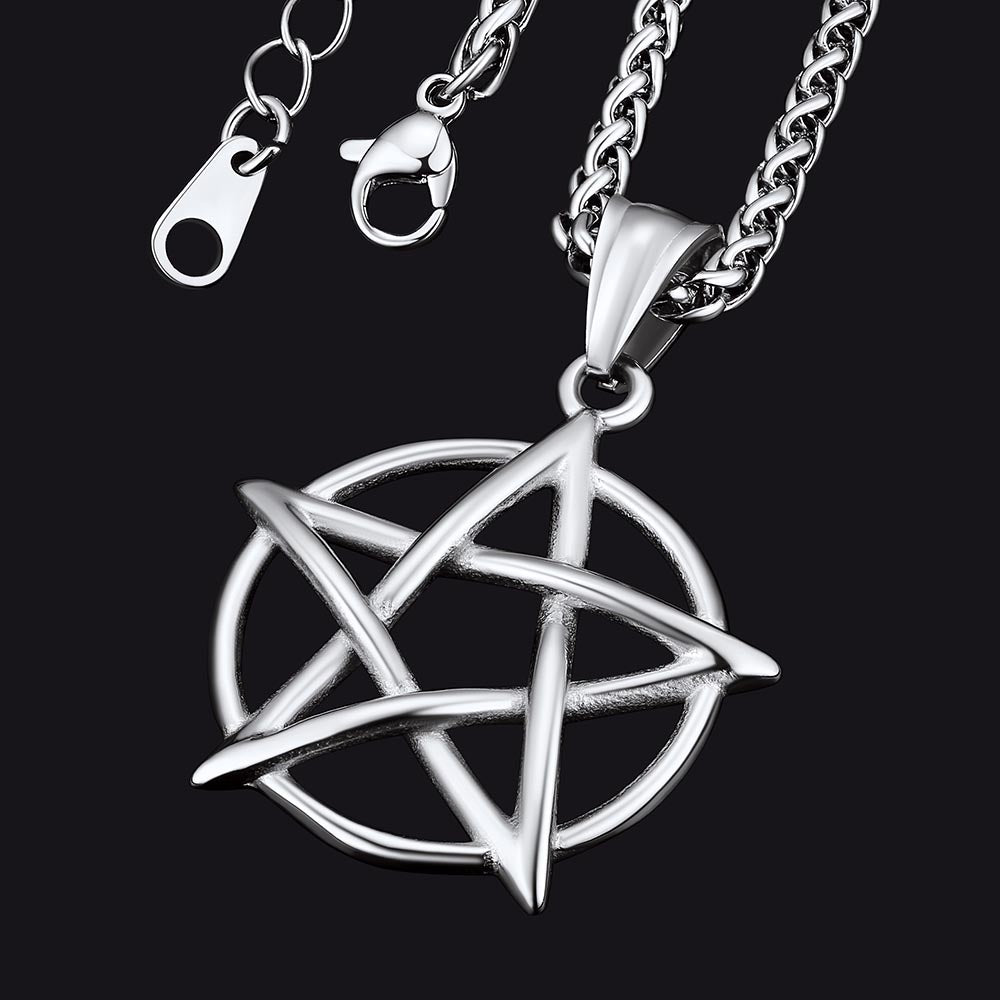 Tetragrammaton Pentagram Necklace for