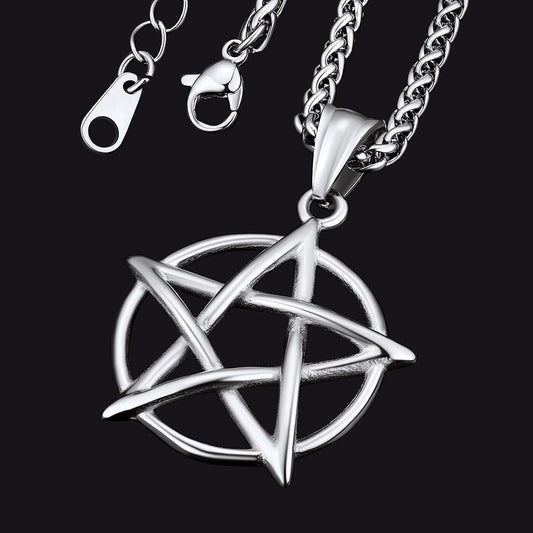 Tetragrammaton Pentagram Necklace for