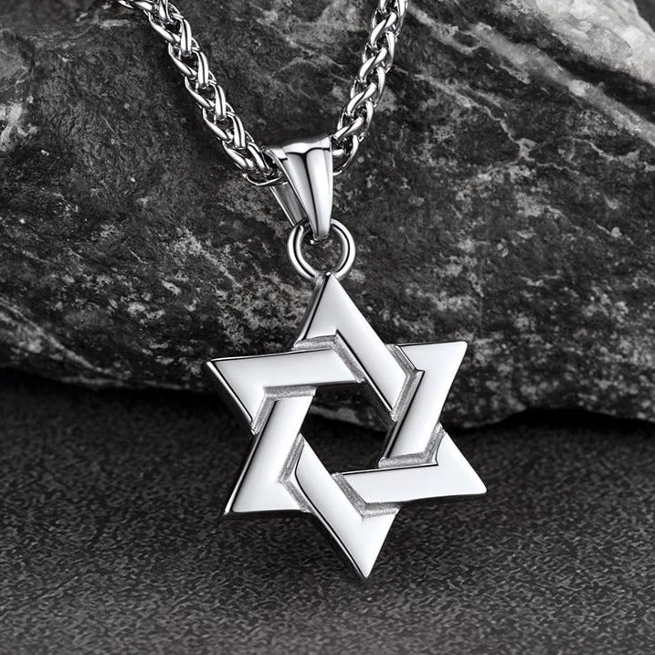 Classic Star of David Pendant Necklace for