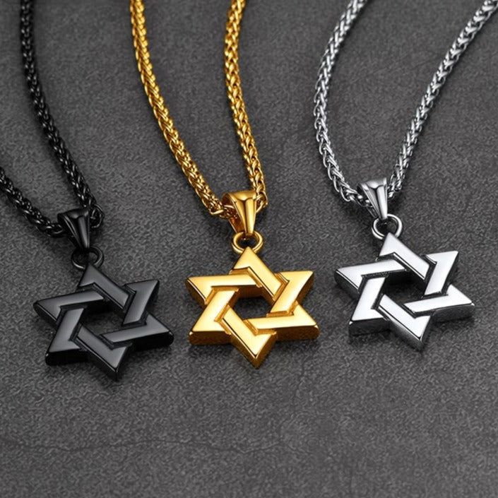 Classic Star of David Pendant Necklace for