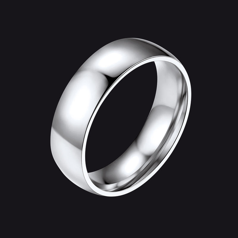 6mm Minimalist Plain Band Ring for
