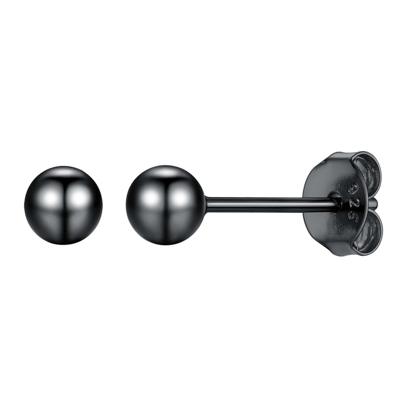 S925 Silver Minimalist Ball Stud Earrings for