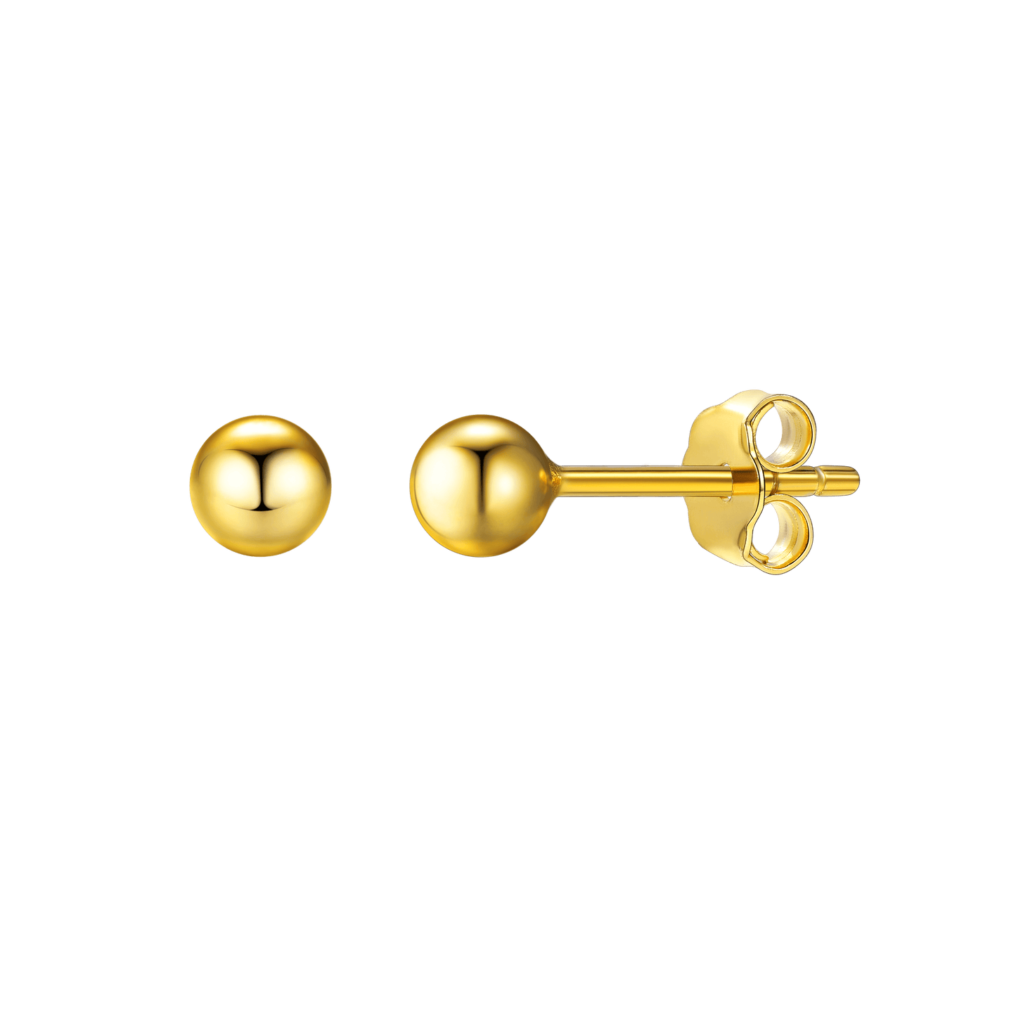 S925 Silver Minimalist Ball Stud Earrings for
