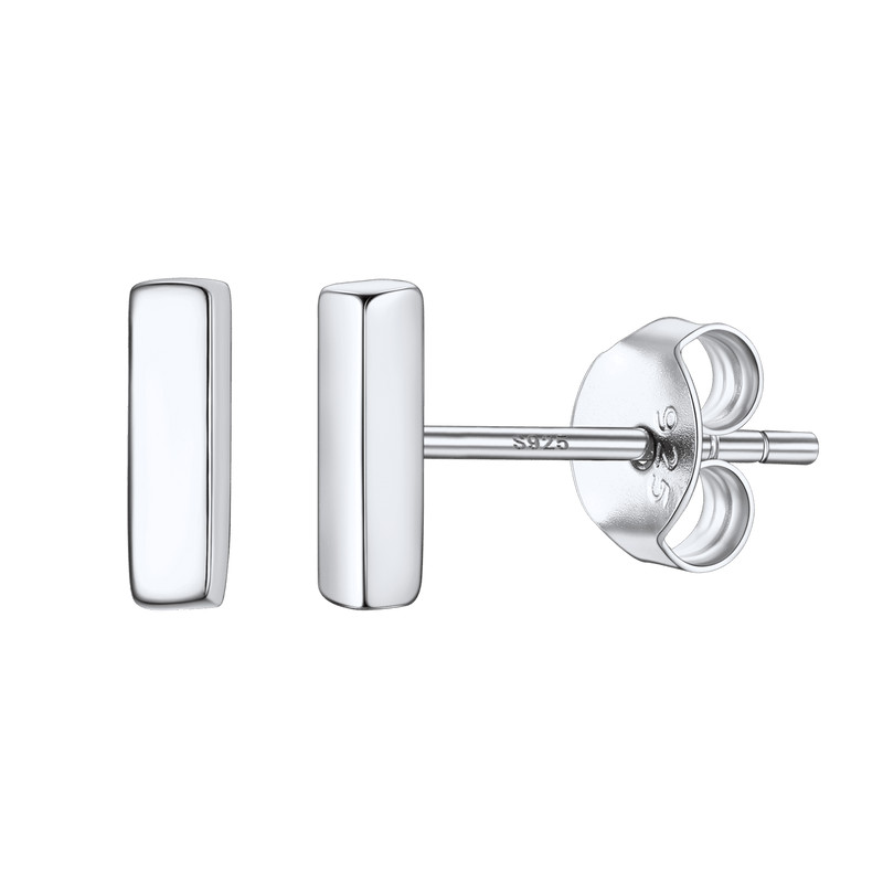 Sterling Silver Tiny Initial Letter Earrings Alphabet Studs for