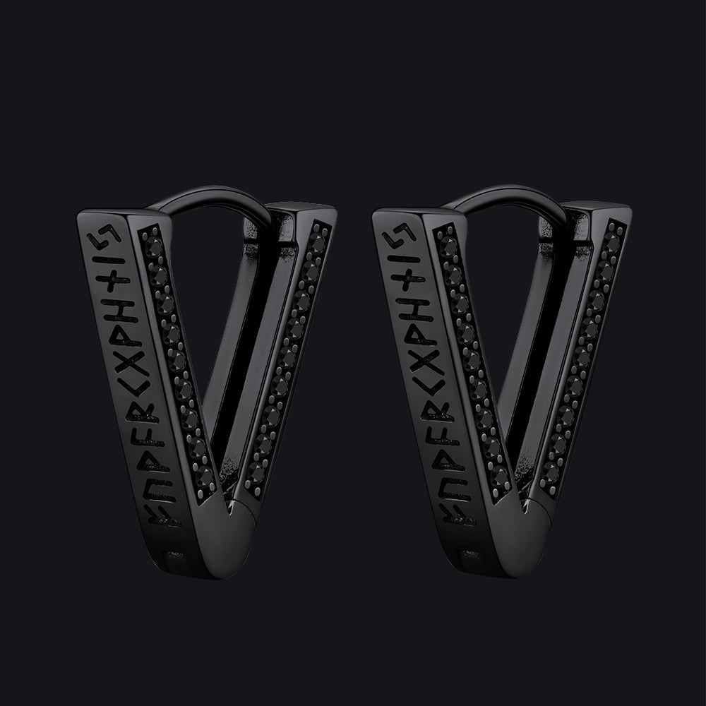 Classic Triangle Huggie Hoop Earrings for