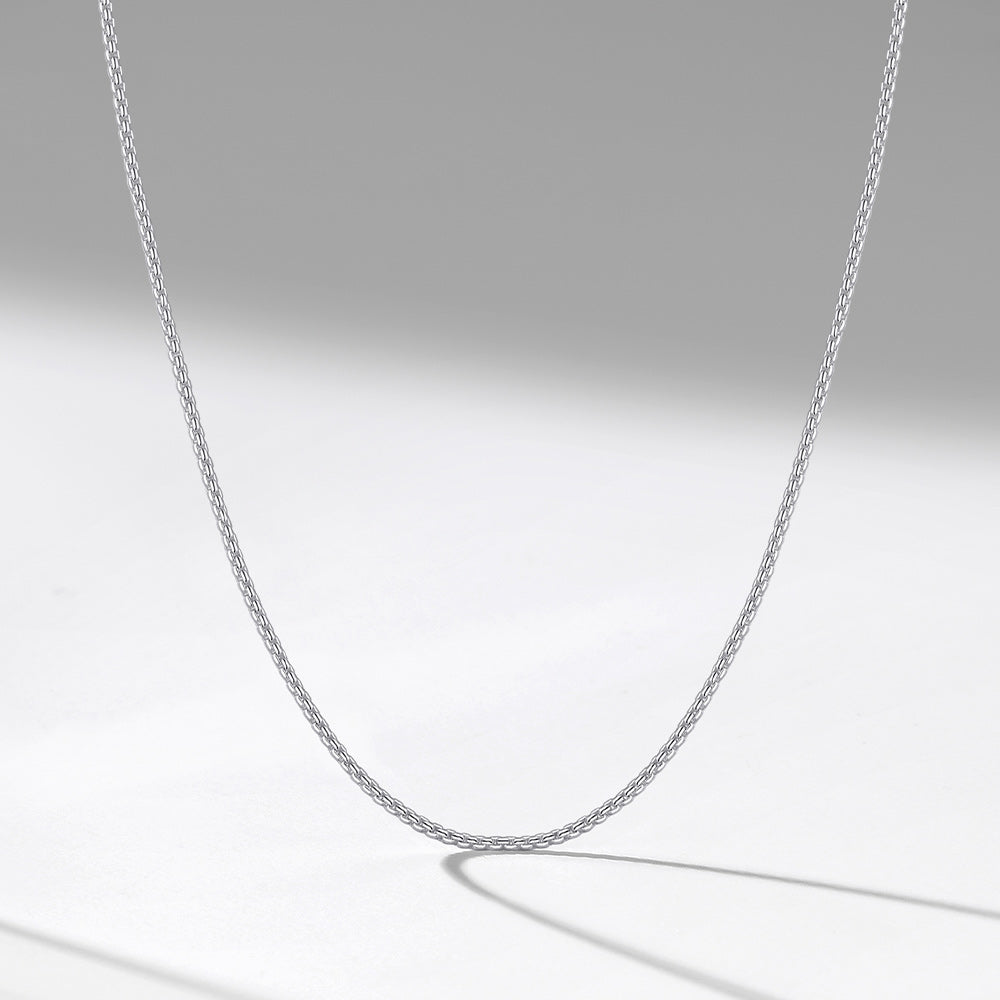 925 Sterling Silver Thin Cable Chain Necklace for