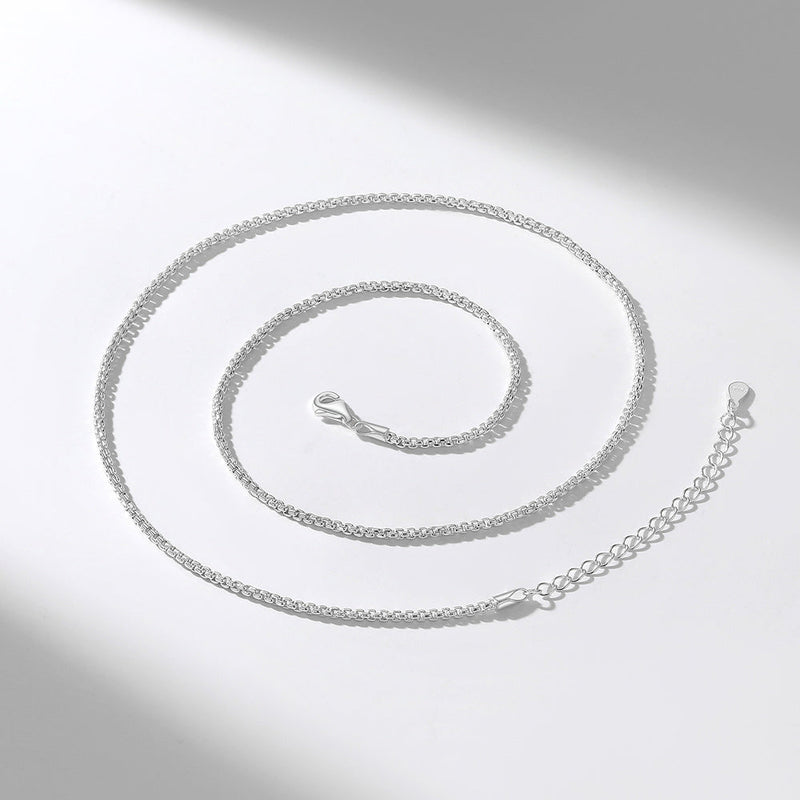 925 Sterling Silver Thin Cable Chain Necklace for