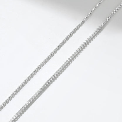 925 Sterling Silver Thin Cable Chain Necklace for