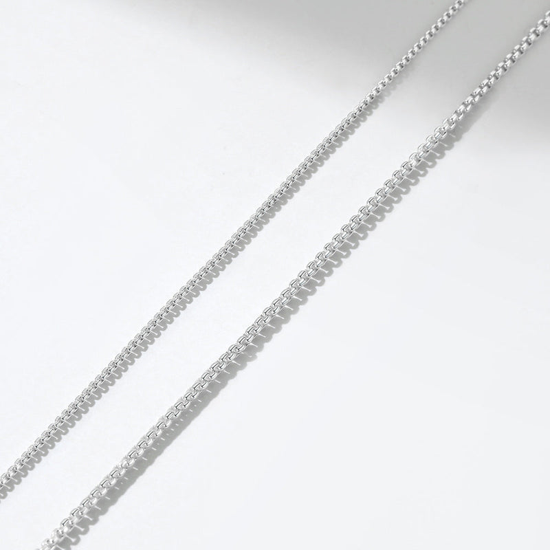 925 Sterling Silver Thin Cable Chain Necklace for