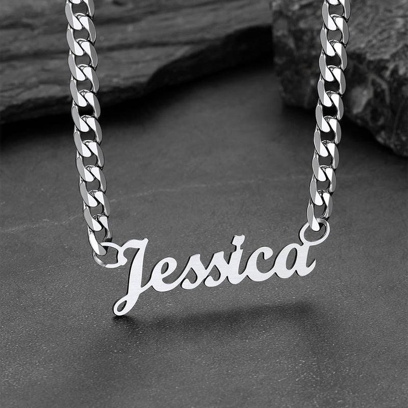 6mm Custom Nameplate Chain & Bracelet Set for
