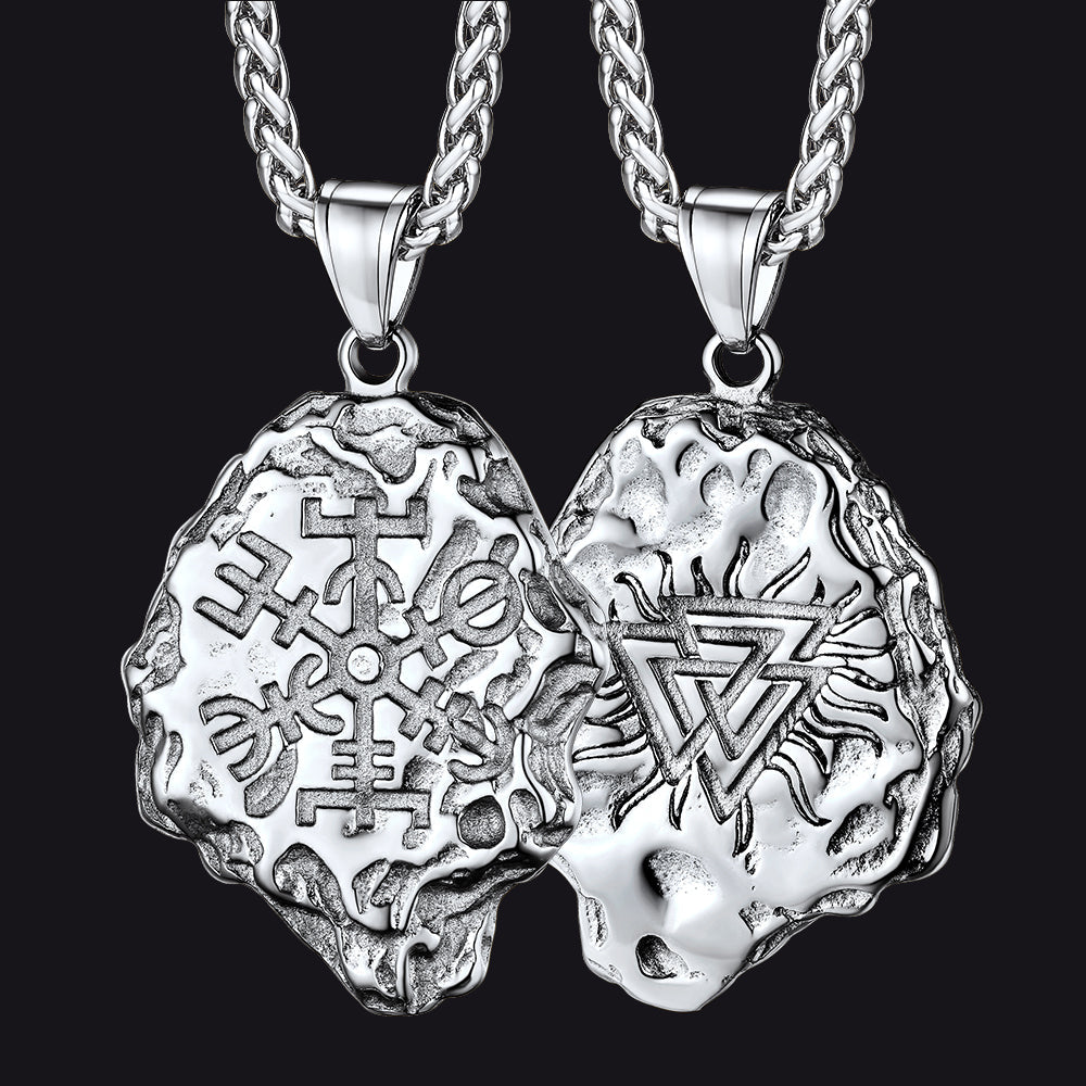 Flash Viking Compass Guiding Pendant Necklace for