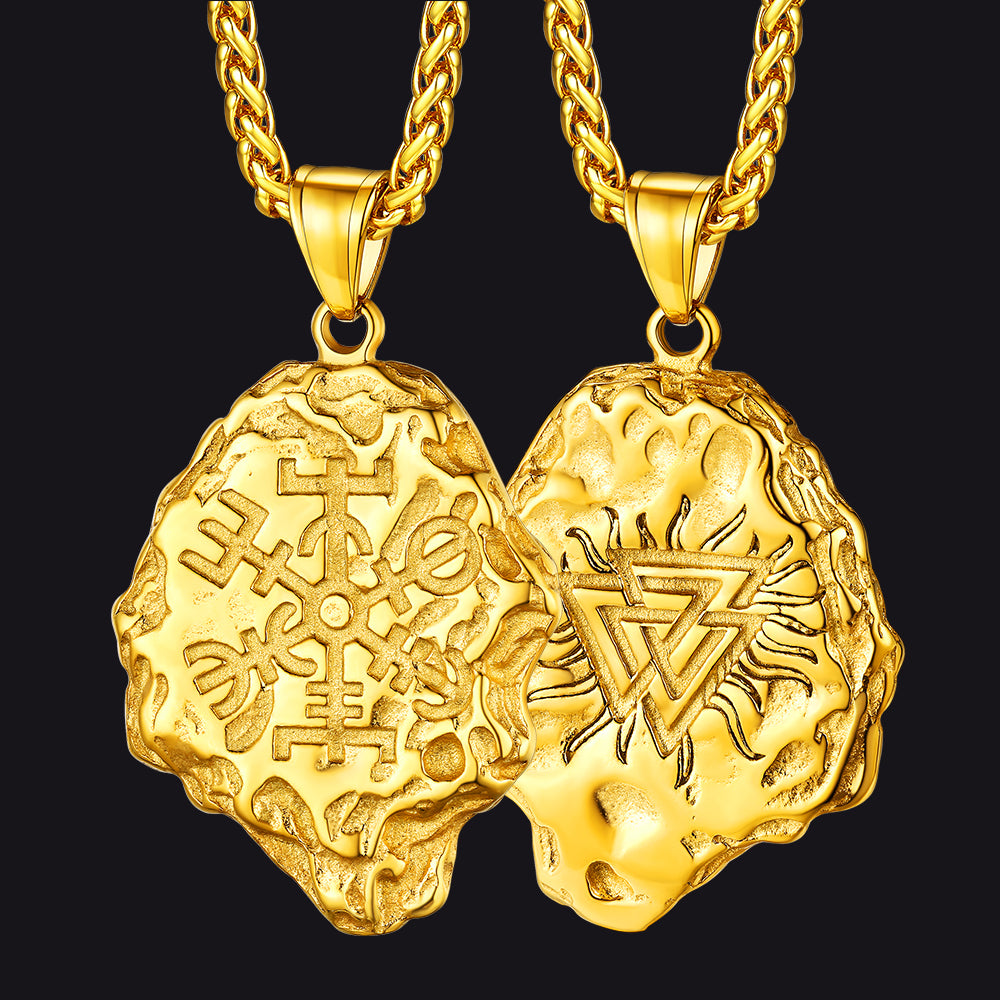 Flash Viking Compass Guiding Pendant Necklace for