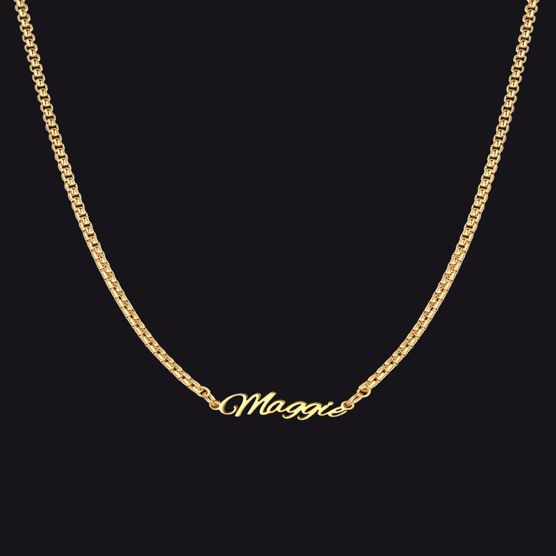 Personalized Multi Name Box Chain Necklace , Custom Mothers Day Presents