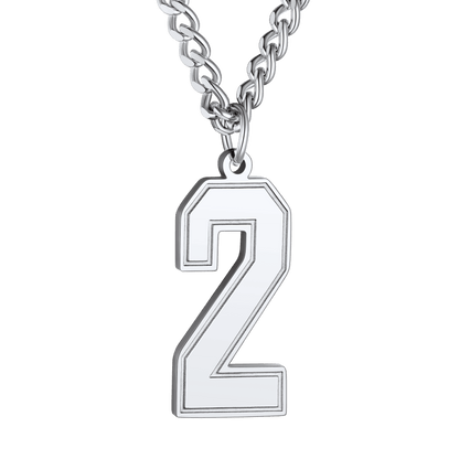 Personalized Sports Jersey Number Chain Necklace for Sport Fans