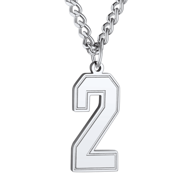 Personalized Sports Jersey Number Chain Necklace for Sport Fans