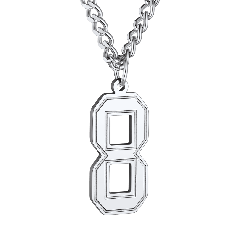 Personalized Sports Jersey Number Chain Necklace for Sport Fans