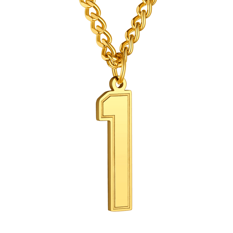 Personalized Sports Jersey Number Chain Necklace for Sport Fans