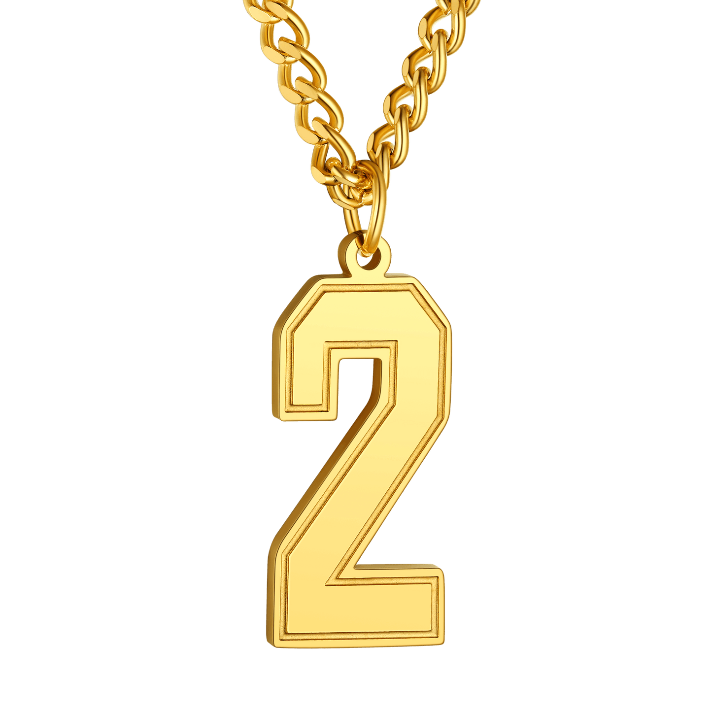 Personalized Sports Jersey Number Chain Necklace for Sport Fans