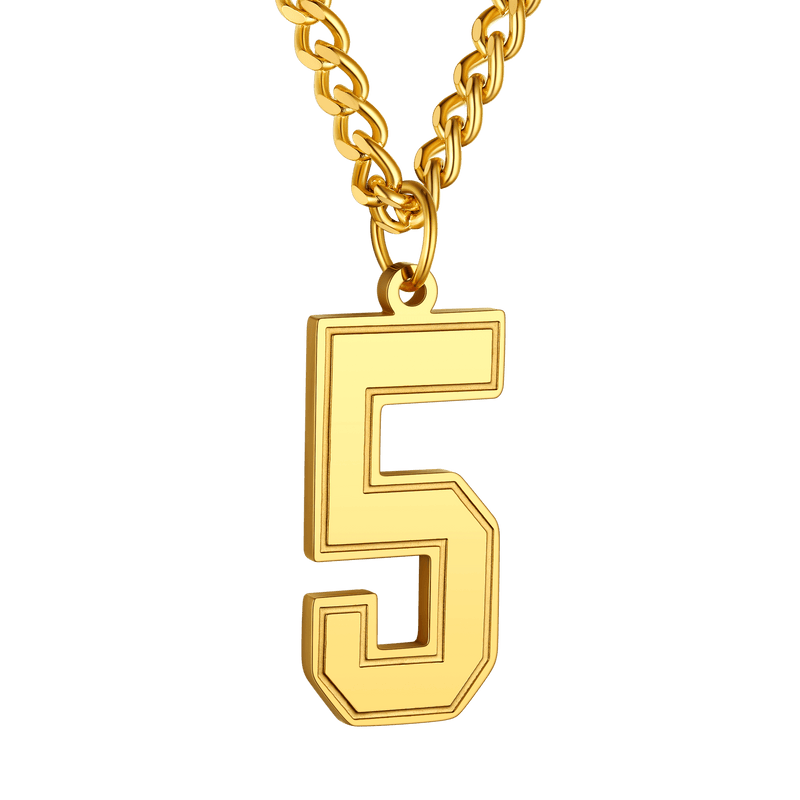 Personalized Sports Jersey Number Chain Necklace for Sport Fans