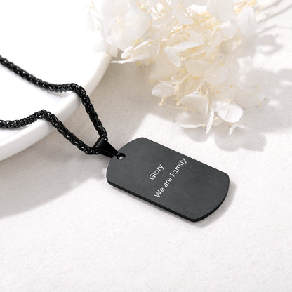 Personalized Photo Dog Tag Pendant Picture Necklace for