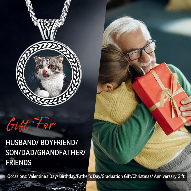 Personalized Pet Memorial Picture Necklace Pendant With Photo for