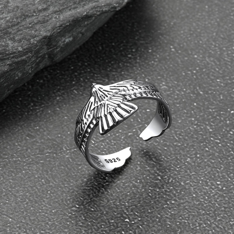 Faithheart Punk Hawk Open Adjustable Ring for