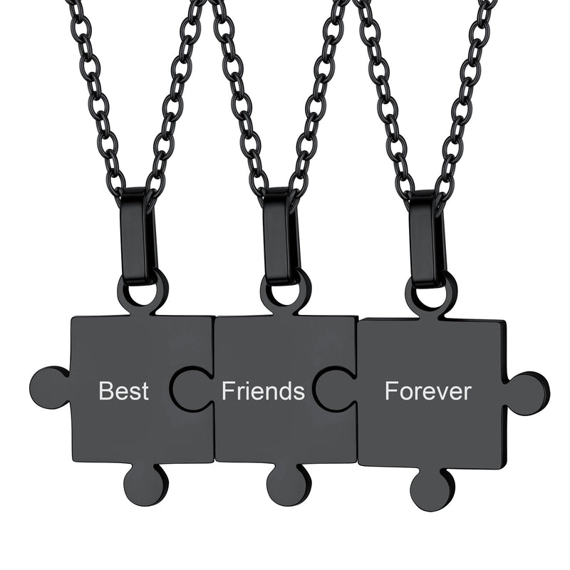 Custom Puzzle Piece Matching Pendant Necklaces Set for Family Best Friends