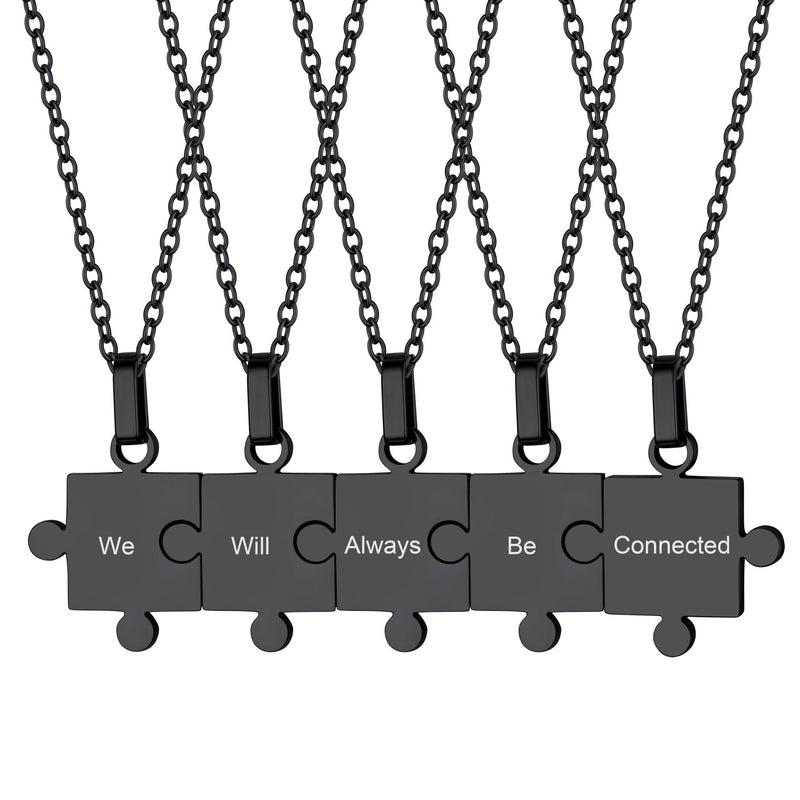Custom Puzzle Piece Matching Pendant Necklaces Set for Family Best Friends