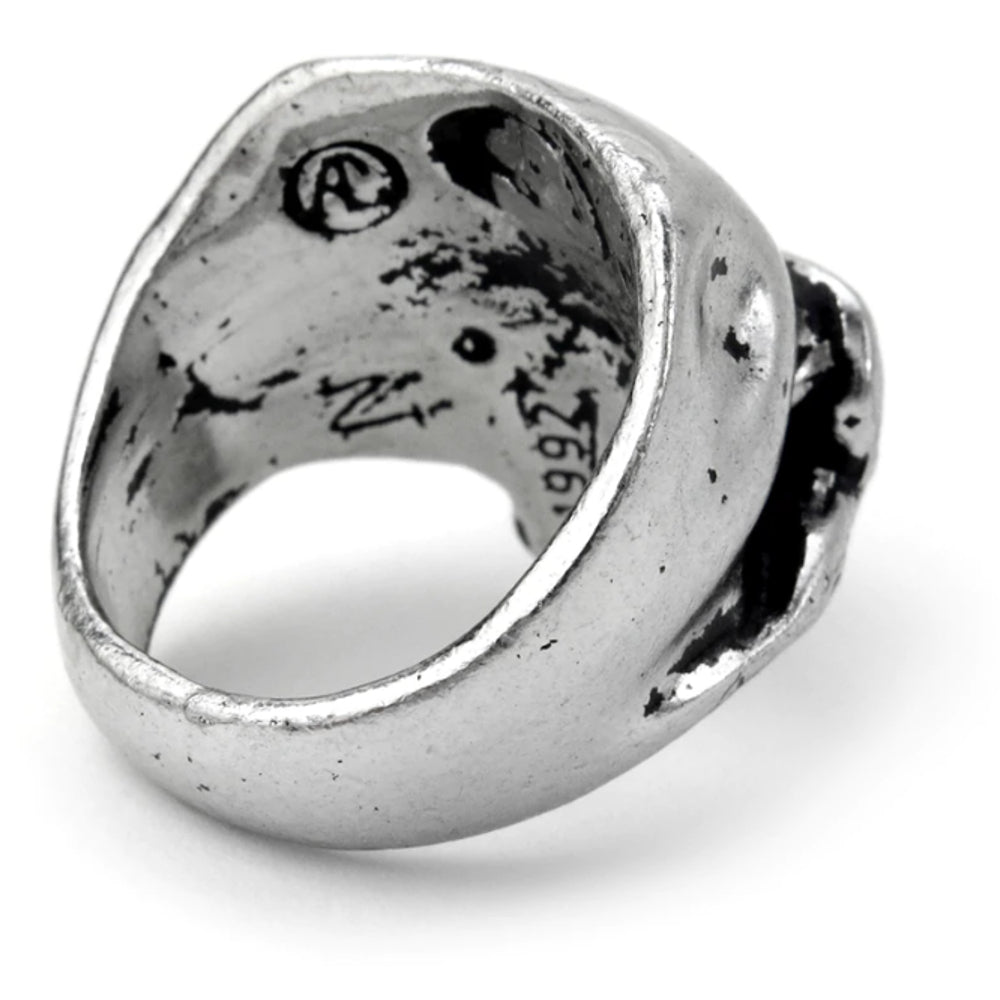 Death Skull Pewter Ring by Alchemy Gothic
