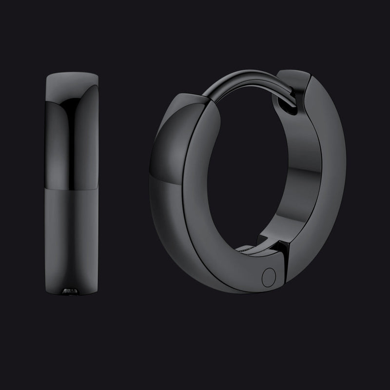 Classic Stainless Steel Huggie Hoop Earrings for