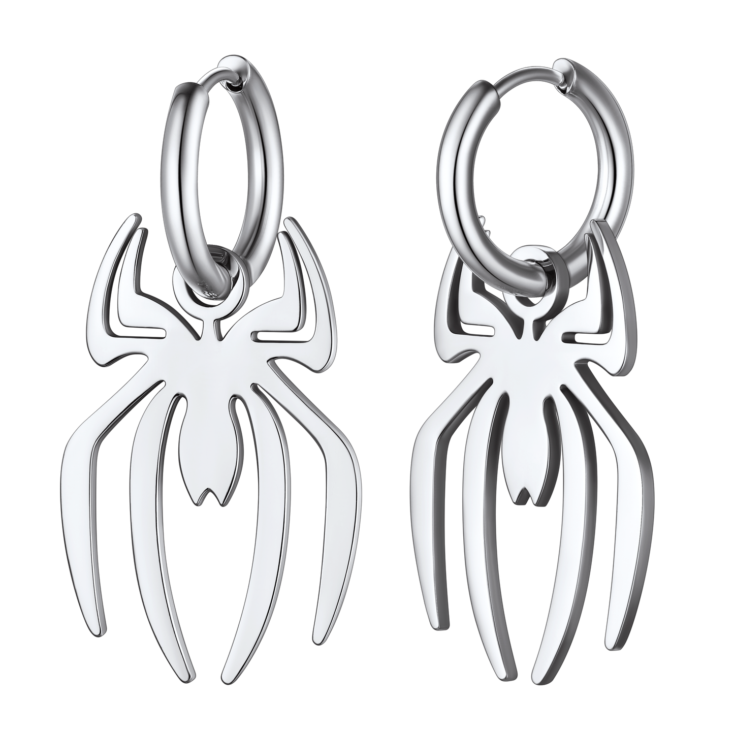 Halloween Spider Drop Hoop Earrings for