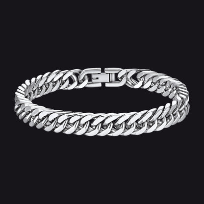 Cuban Chain Bracelet Gift for /dad/son, 8/12/17mm Width