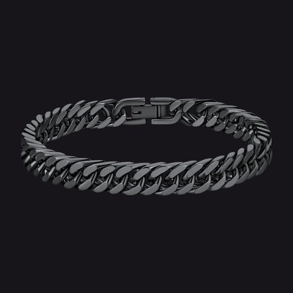 Miami Cuban Link Chain Bracelet for in Stainless Steel