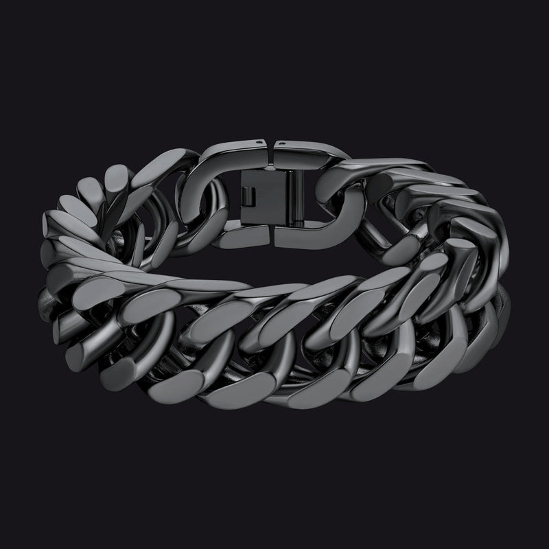 Cuban Chain Bracelet Gift for /dad/son, 8/12/17mm Width