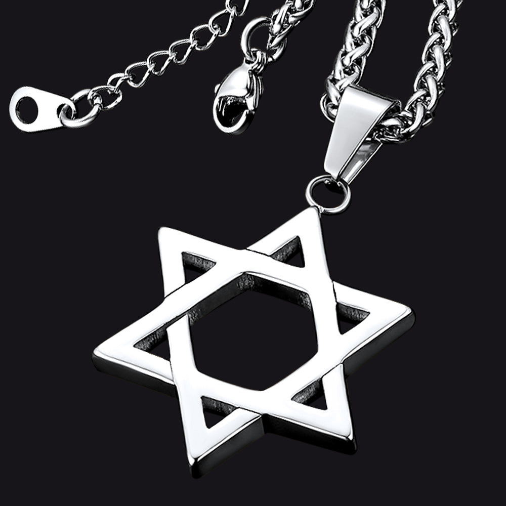 Jewish Magen Star of David Necklace for