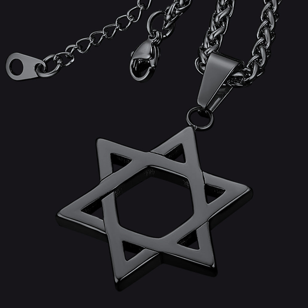 Jewish Magen Star of David Necklace for