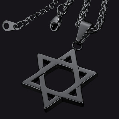 Jewish Magen Star of David Necklace for